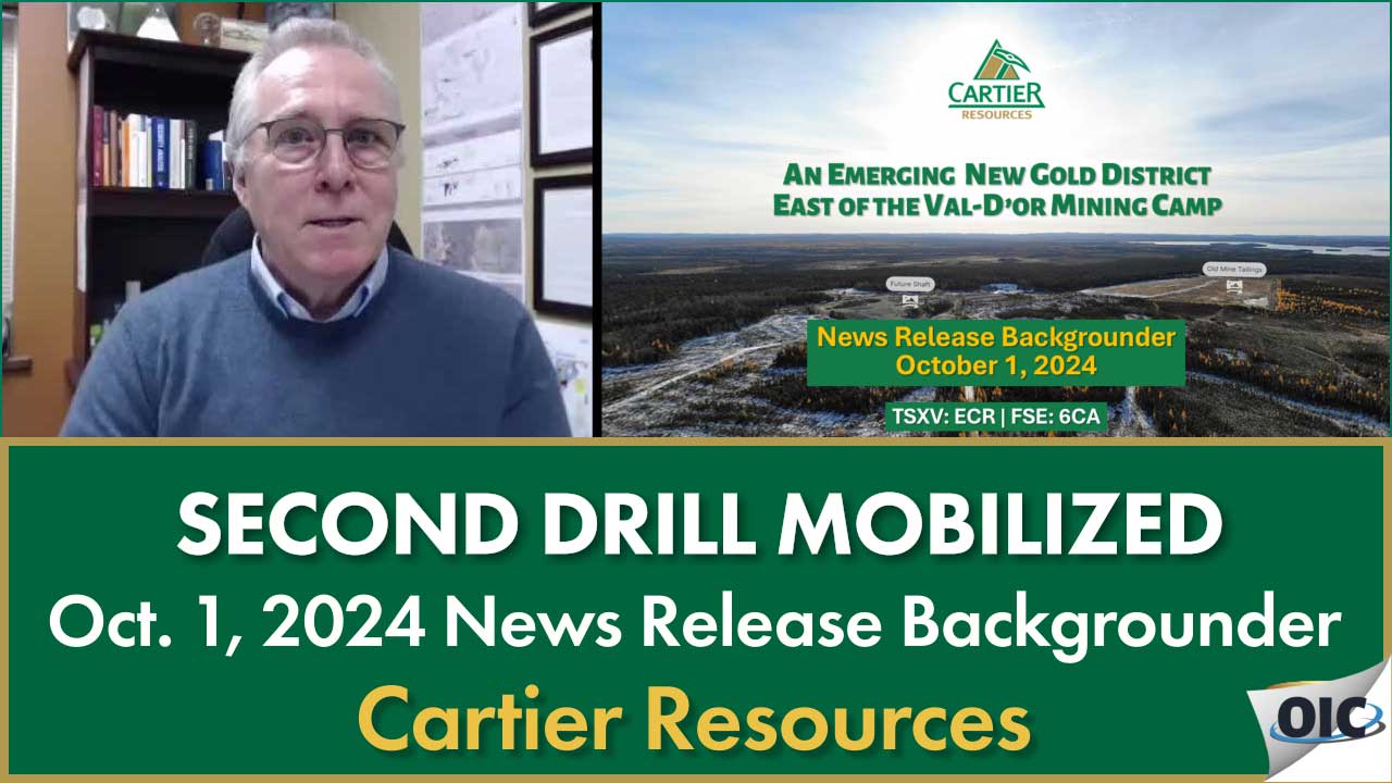 Cartier Mobilizes Second Drill Rig to Advance High-Grade Gold Discovery on East Cadillac